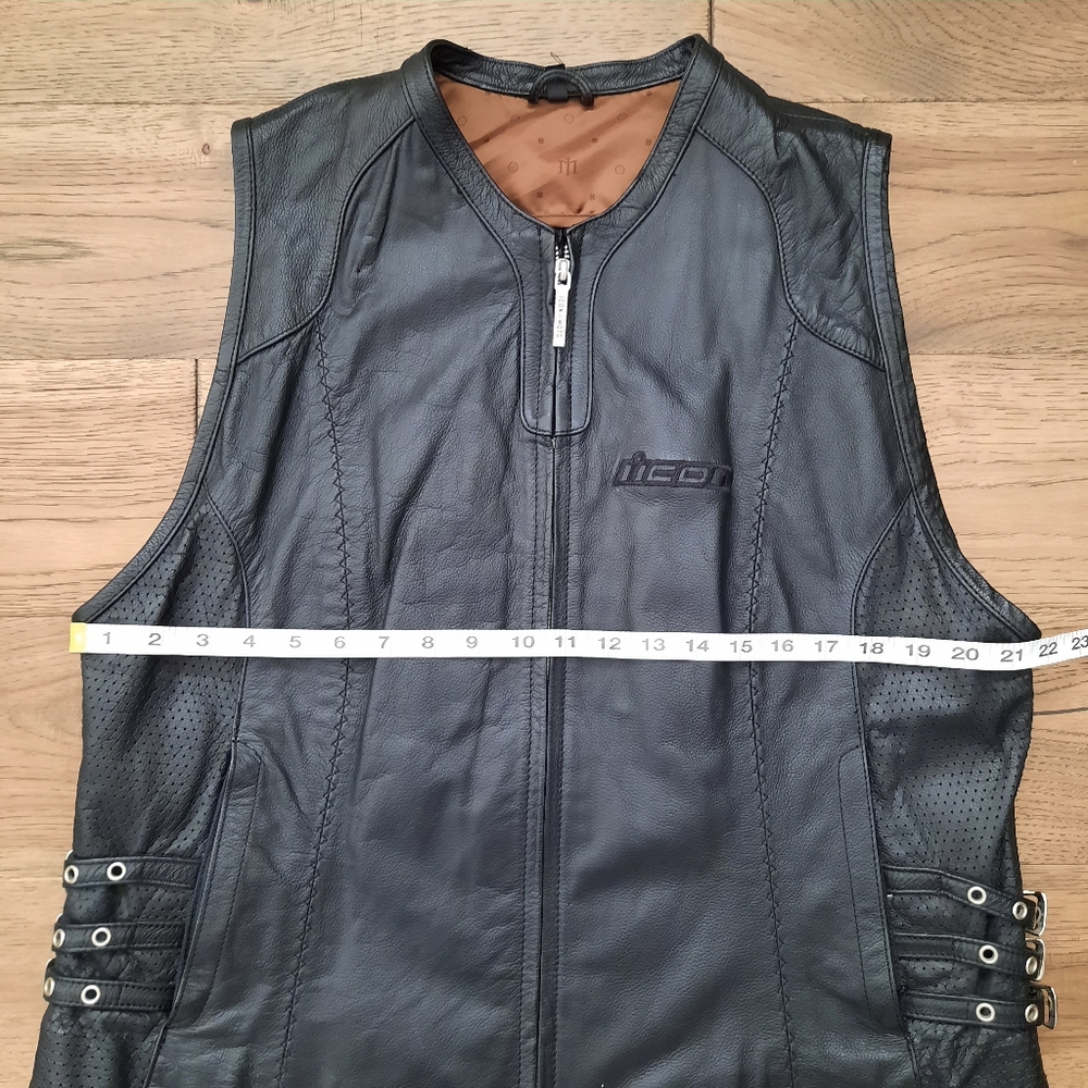 ICON Genuine Leather Vest - Picture 14 of 16